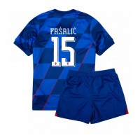 Maglie da calcio Croazia Mario Pasalic #15 Seconda Maglia Bambino Europei 2024 Manica Corta (+ Pantaloni corti)